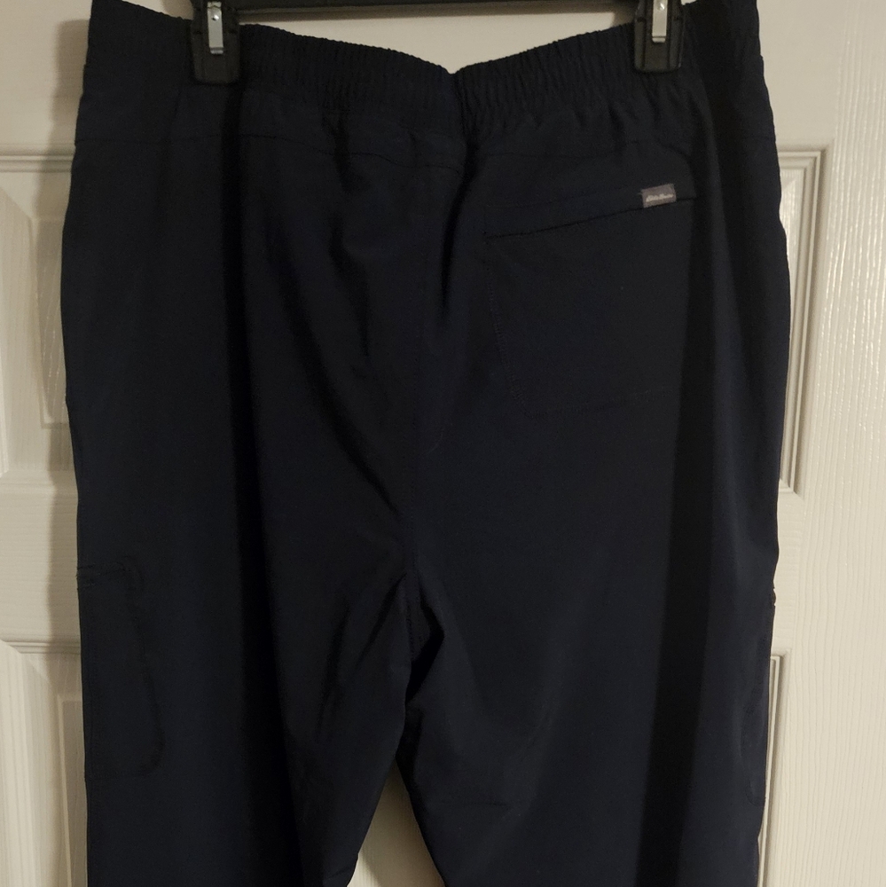 Women's Eddie Bauer Fleece Lined Pants: Nany w/Navy/Green Plaid Fleece: Size- 16 - Picture 3 of 11
